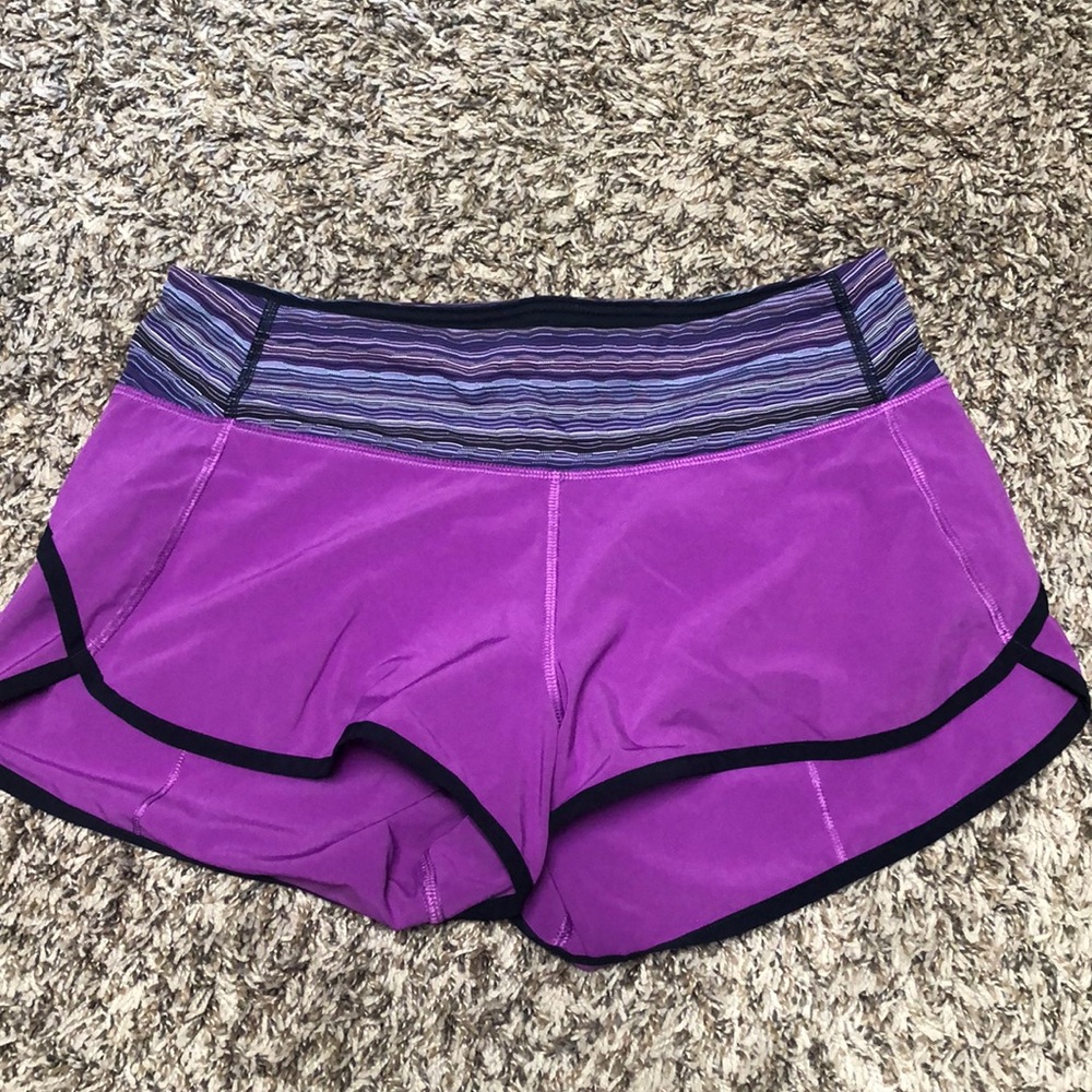 Lululemon speed short size 6 in purple 2.5 inseam